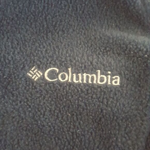 Columbia Dark Blue Zip-Up Fleece Jacket Sweatshirt Size M - Picture 4 of 5